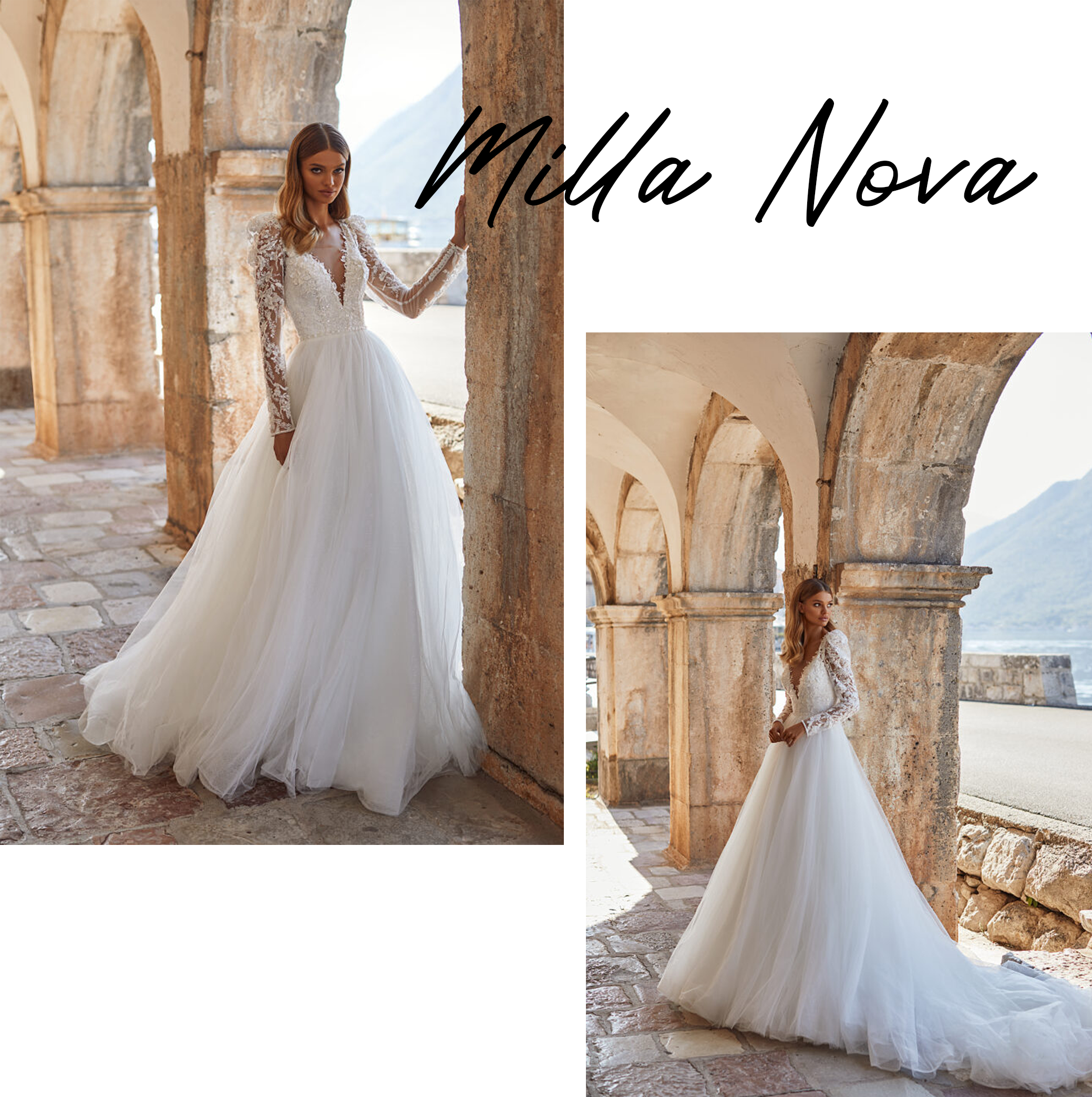 Robes de mariée Milla Nova Blanc Poudré