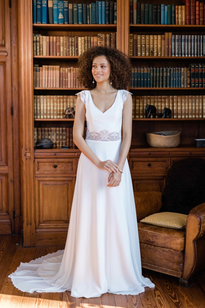 Robe Sia Angeola Biarritz Blanc Poudré