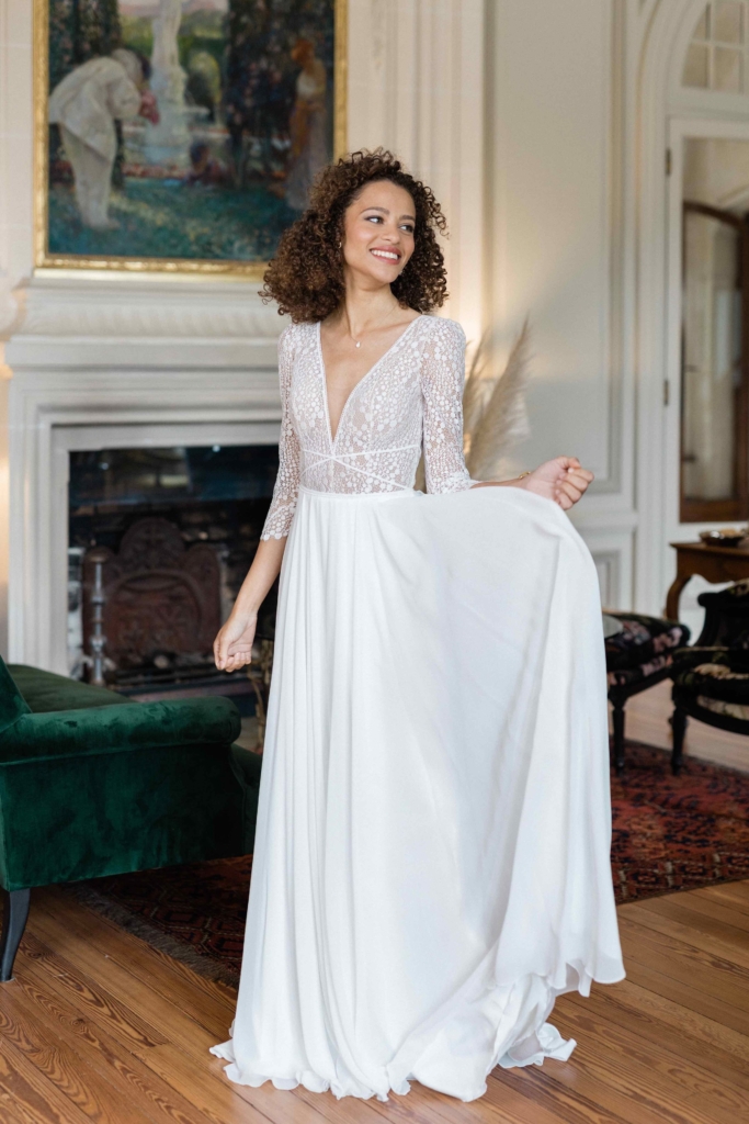 Robe Stockholm Angeola Biarritz Blanc Poudré