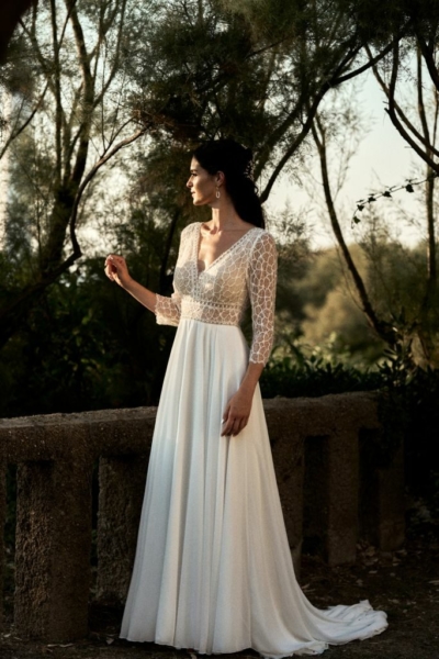 Modèle Toronto ANGEOLA MARIAGE - robe de mariée avec manches